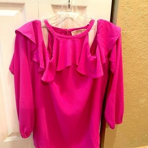 MK off shoulder hot pink blouse ⭐️⭐️⭐️🌸🌺